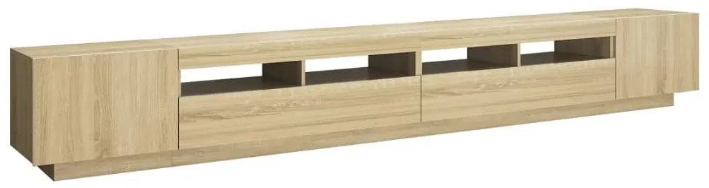 vidaXL Έπιπλο Τηλεόρασης με LED Sonoma Δρυς 300 x 35 x 40 εκ.