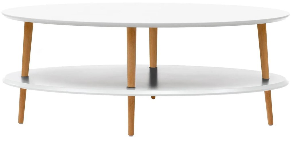 Τραπεζάκι Oval OVO1L White 110X70X45cm