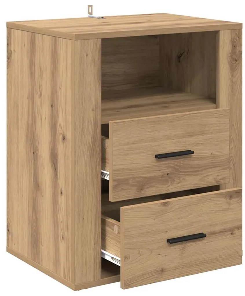 vidaXL Κομοδίνο artisan δρυς 50 x 36 x 60 εκ. Επεξεργασμένο ξύλο