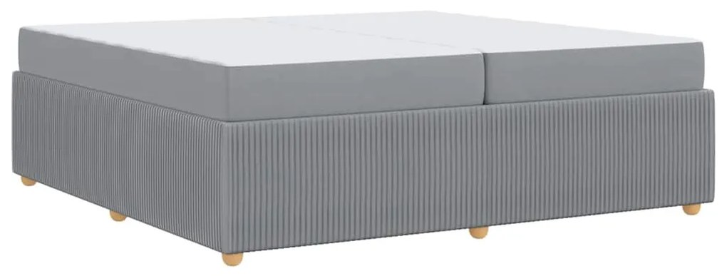vidaXL Σκελετός Κρεβατιού Άλλο Ανοιχτό γκρι 200 x 200 cm ύφασμα