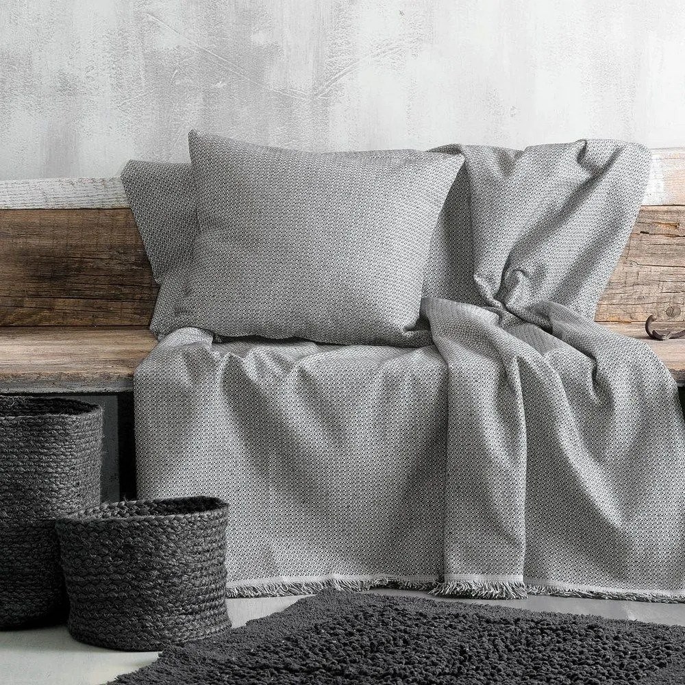 Ριχτάρι Luna Dark Grey Ρυθμός Διθέσιο 180x240cm 100% Βαμβάκι