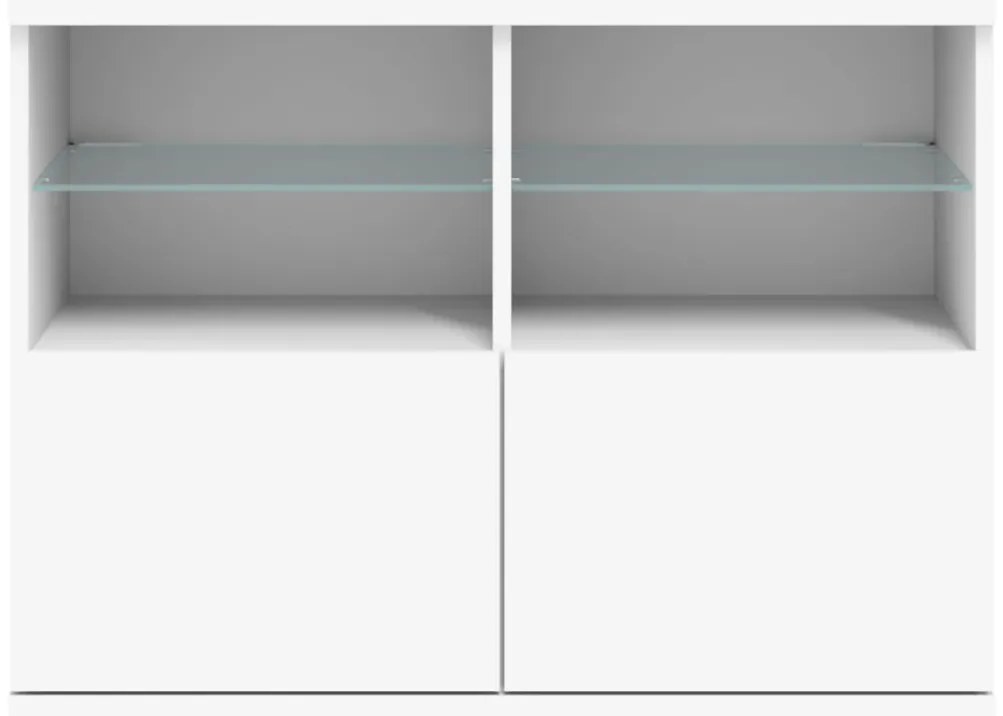 vidaXL Μπουφές με Φώτα LED Λευκός 81 x 37 x 67 εκ.