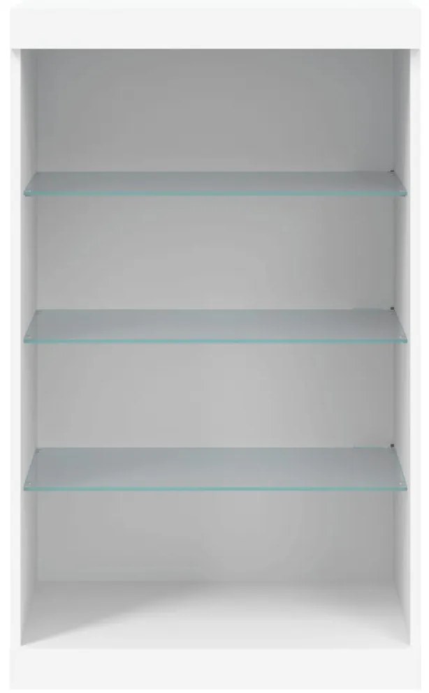 vidaXL Μπουφές με Φώτα LED Λευκός 60,5 x 37 x 100 εκ.
