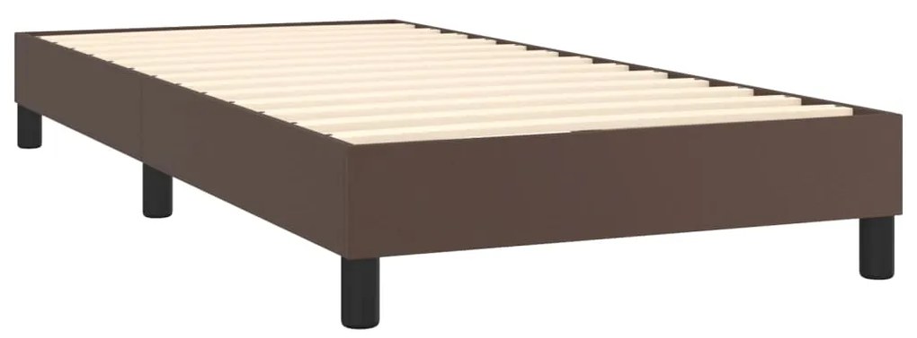 ΚΡΕΒΑΤΙ BOXSPRING ΜΕ ΣΤΡΩΜΑ ΚΑΦΕ 90X200 ΕΚ. ΑΠΟ ΣΥΝΘΕΤΙΚΟ ΔΕΡΜΑ 3144240