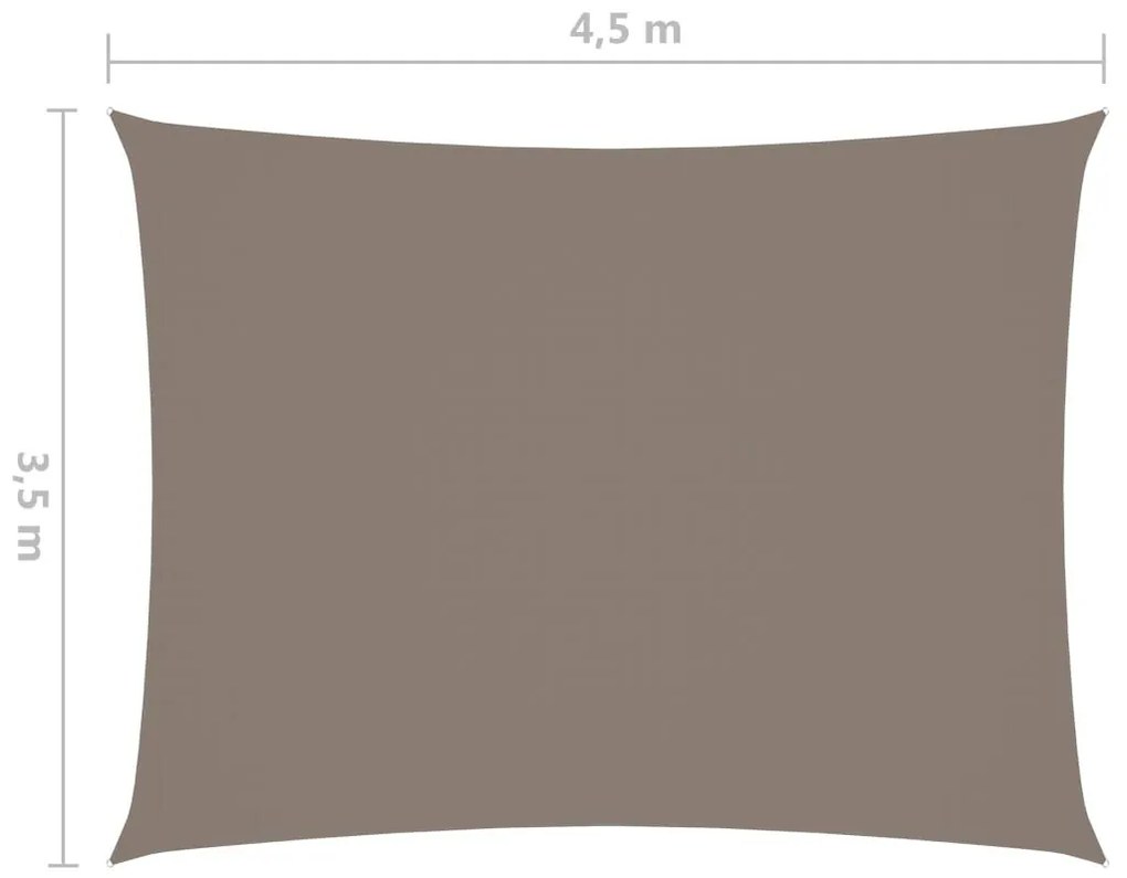 Πανί Σκίασης Ορθογώνιο Taupe 3,5 x 4,5 μ. από Ύφασμα Oxford - Μπεζ-Γκρι