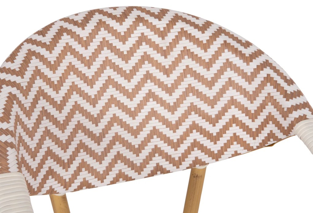 ΠΟΛΥΘΡΟΝΑ BAMBOO LOOK HM5861.03 ΚΑΦΕ-ΛΕΥΚΟ 58.5x58x82Υεκ. - 0534873 - HM5861.03