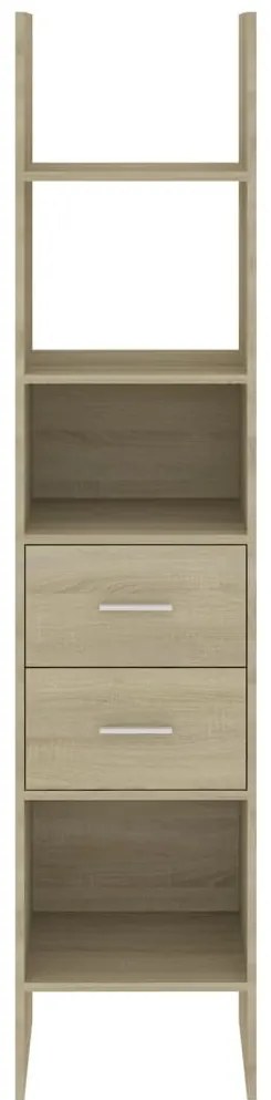 vidaXL Βιβλιοθήκη Χρώμα Sonoma Δρυς 40 x 35 x 180 εκ. από Επεξ. Ξύλο