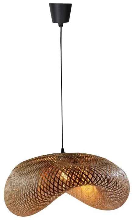 Ceiling light Lighty Inart E27 natural bamboo D42χ162cm 42x42x13 εκ.