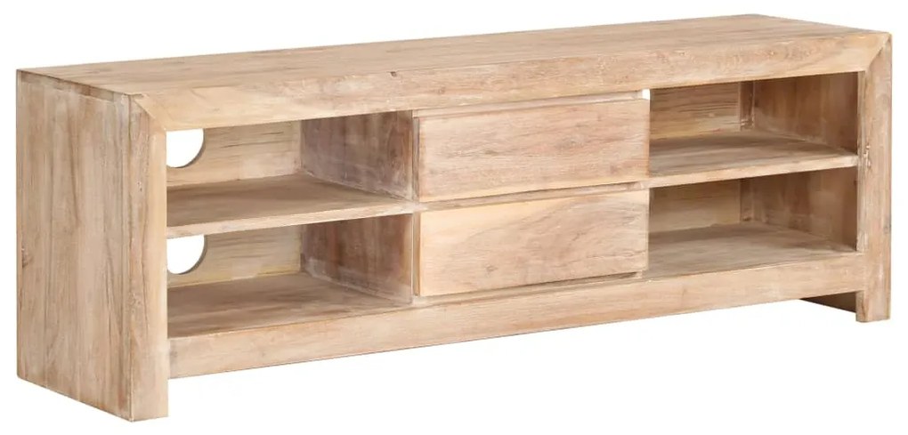 vidaXL Έπιπλο Τηλεόρασης Ανοιχτό Καφέ 120x30x40 εκ. Μασίφ Ξύλο Ακακίας
