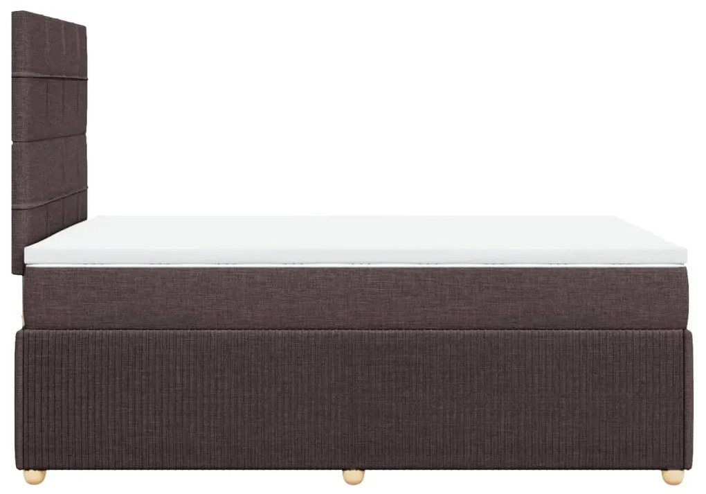 ΚΡΕΒΑΤΙ BOXSPRING ΜΕ ΣΤΡΩΜΑ ΣΚΟΥΡΟ ΚΑΦΕ 120X200 ΕΚ. ΥΦΑΣΜΑΤΙΝΟ 3292026