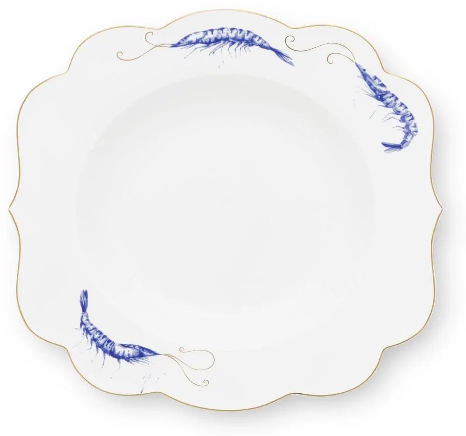 Πιάτο Σούπας Πορσελάνινο 51001256 Royal Yerseke 23,5cm White-Blue Pip Studio Porcelain