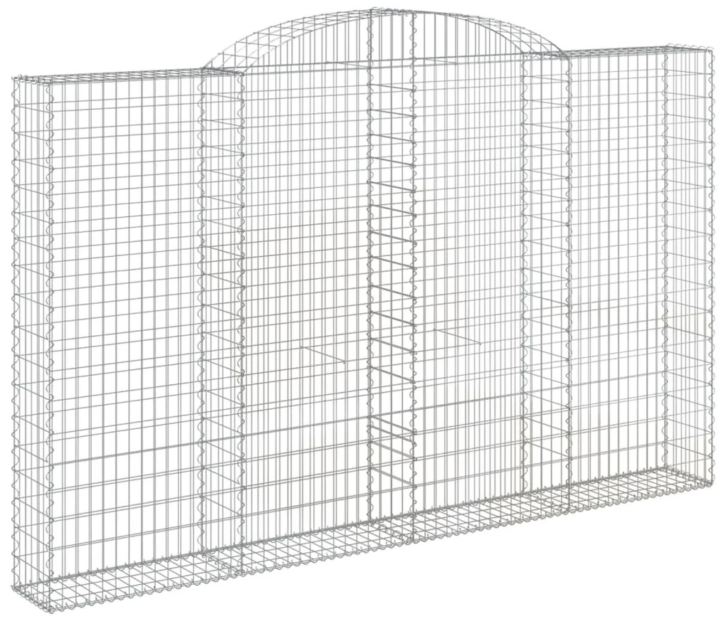 vidaXL Συρματοκιβώτια Τοξωτά 5 τεμ. 300x30x180/200 εκ. Γαλβαν. Ατσάλι