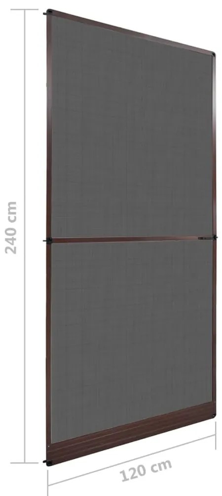 Σήτα Πόρτας με Μεντεσέδες Καφέ 120 x 240 εκ. - Καφέ