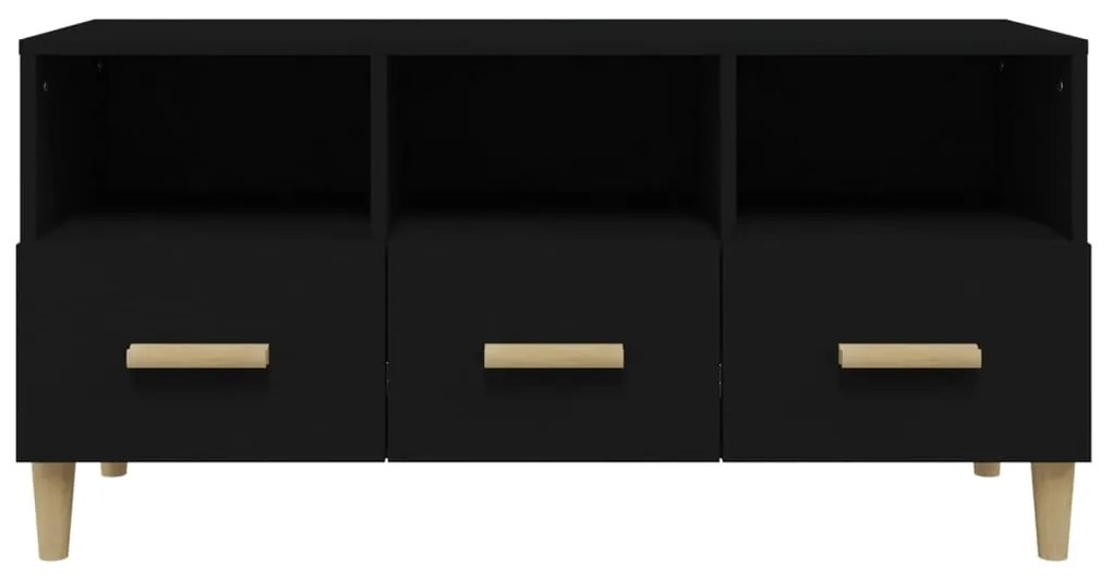 vidaXL Έπιπλο Τηλεόρασης Μαύρο 102x36x50 εκ. Επεξεργασμένο Ξύλο