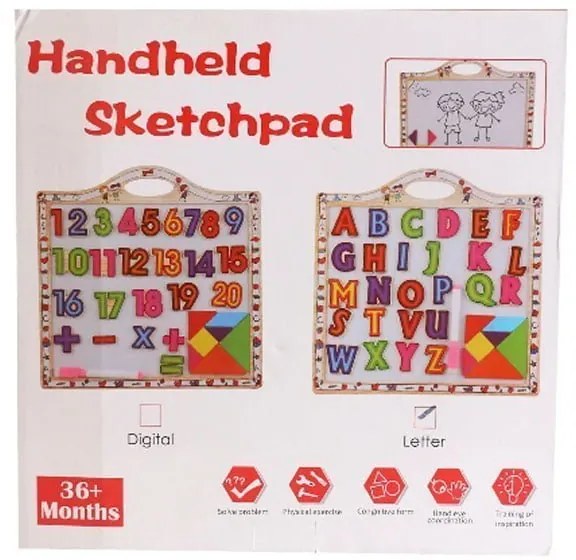 Εκπαιδευτικός ξύλινος πίνακας - Educational Wooden Handheld Sketchpad Toy