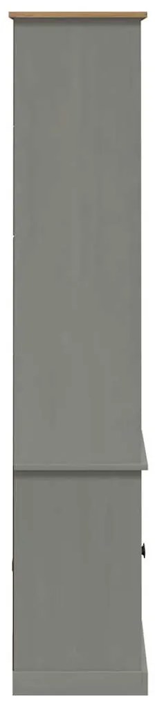 vidaXL Βιβλιοθήκη VIGO Γκρι 85 x 35 x 170 εκ. από Μασίφ Ξύλο Πεύκου