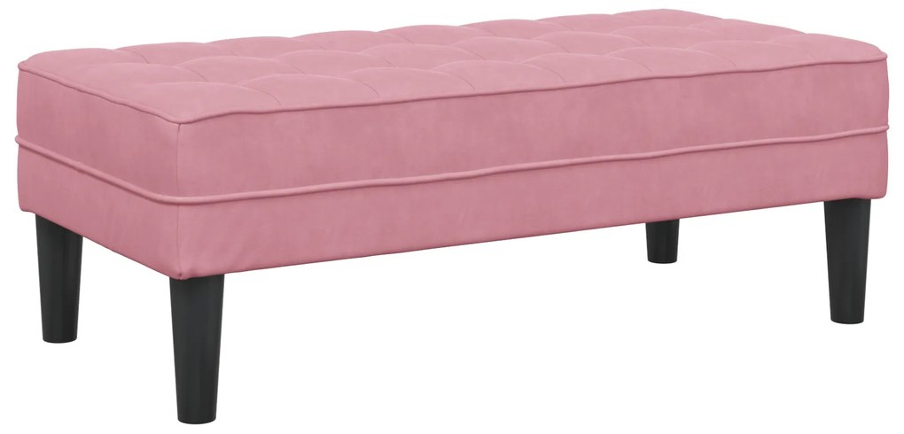 vidaXL Παγκάκι Ροζ 113x57x39 εκ. Βελούδο