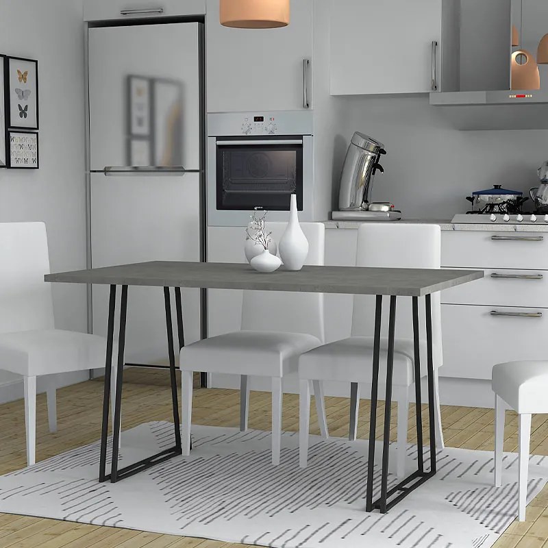 ΤΡΑΠΕΖΙ GABLE MEGAPAP ΧΡΩΜΑ ΓΚΡΙ ΣΚΥΡΟΔΕΜΑΤΟΣ 140X80X76ΕΚ.