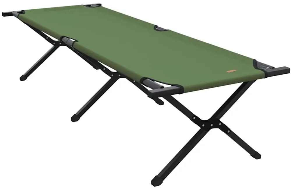 vidaXL Αναδιπλούμενο Κρεβάτι Κάμπινγκ 2 pcs Πράσινο 193 x 69 x 45 εκ.