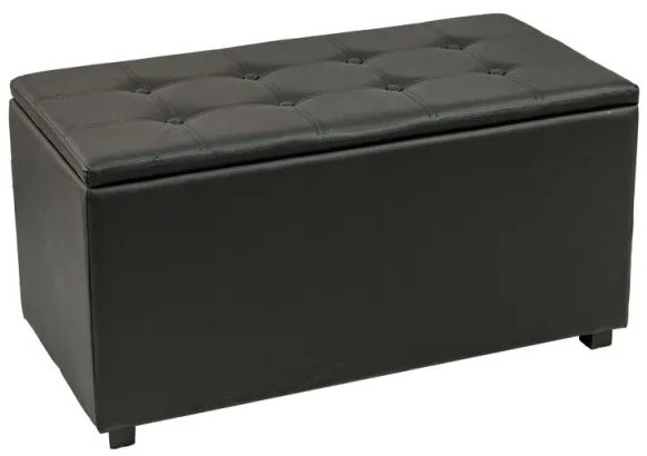 Σκαμπό-Μπαούλο Corben Pakoworld Pu Μαύρο 80X43X45 εκ 257-000026 Pakoworld 257-000026 Μαύρο
