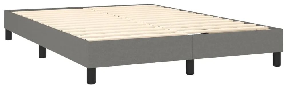 ΚΡΕΒΑΤΙ BOXSPRING ΜΕ ΣΤΡΩΜΑ &amp; LED ΣΚ.ΓΚΡΙ 140X200 ΕΚ ΥΦΑΣΜΑΤΙΝΟ 3133078