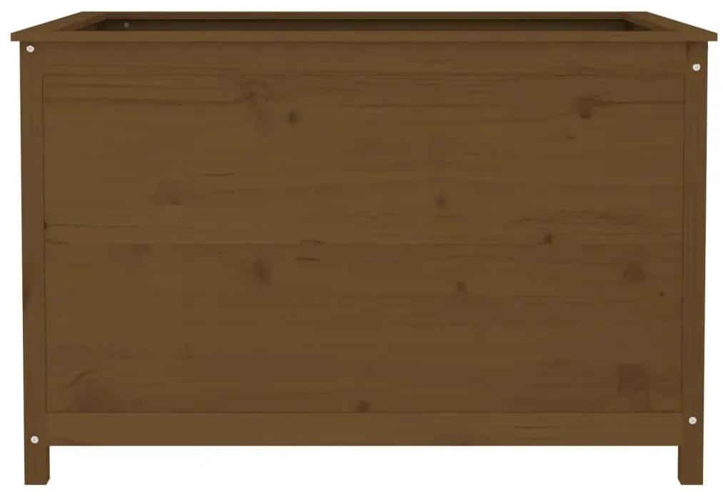 Ζαρντινιέρα Υπερυψωμένη Μελί 119,5x82,5x78 εκ. από Μασίφ Πεύκο - Καφέ
