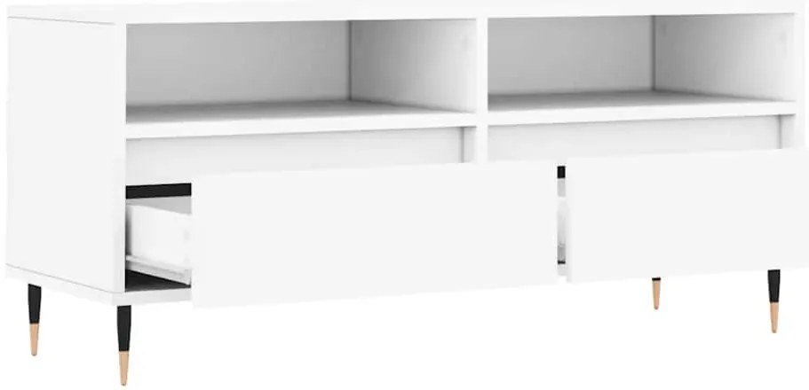 vidaXL Έπιπλο Τηλεόρασης Λευκό 100x34,5x44,5 εκ. Επεξεργασμένο Ξύλο