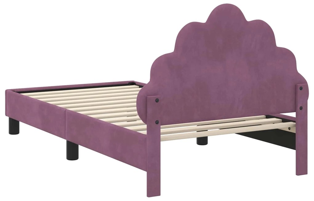 vidaXL Κρεβάτι Παιδικής Κρεβατοκάμαρας με Κεφαλάκι Μοβ 80 x 160 cm