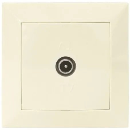 Πρίζα Τηλεόρασης Ενδιάμεση TV Πλήρης Lumen-15-0152-Μπεζ 15-0152