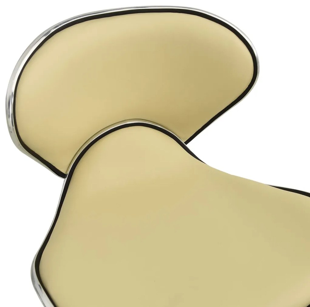 323677 vidaXL Salon Spa Stool Cream Faux Leather