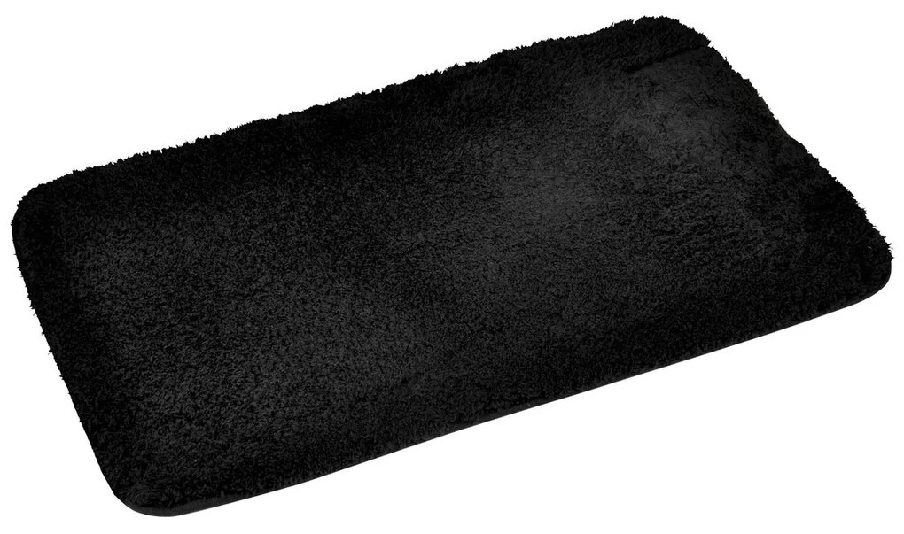 Πατάκια μπάνιου Douceur d intérieur TAPIS DE BAIN 50 x 80 CM MICROFIBRE UNIE SOFTNESS NOIR