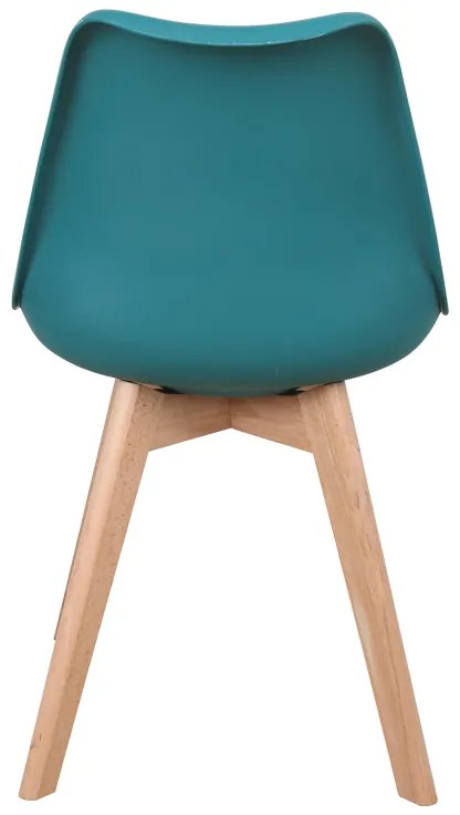 Καρέκλα Gaston pakoworld PP-PU μπλε απόχρωση- φυσικό πόδι 58x47x85εκ (1 τεμάχια)