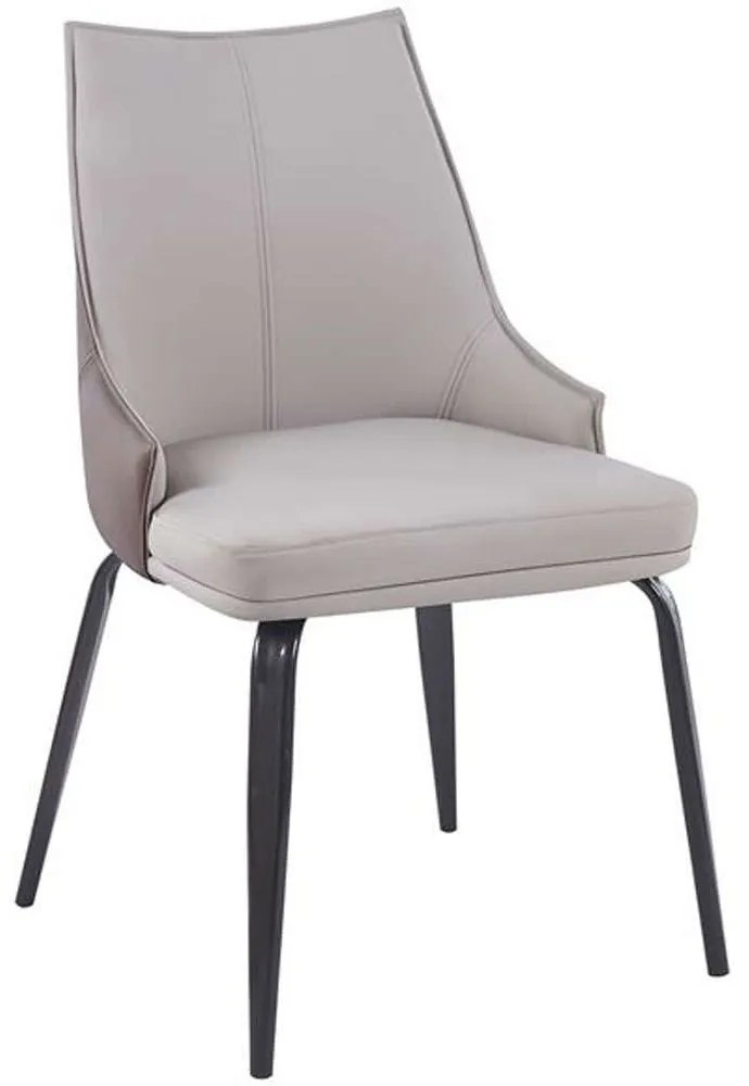Καρέκλα Nora ΕΜ174,3 47x57x83cm Cappuccino-Black Metal, Technoderma