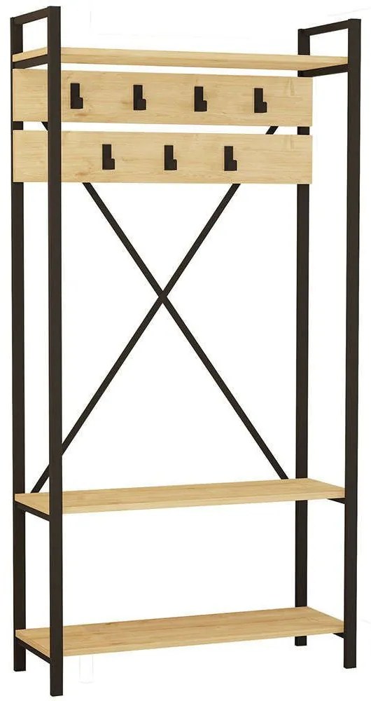 Έπιπλο Εισόδου Alfa 835PUQ4008 90x34x180cm Oak Particle Board, Melamine