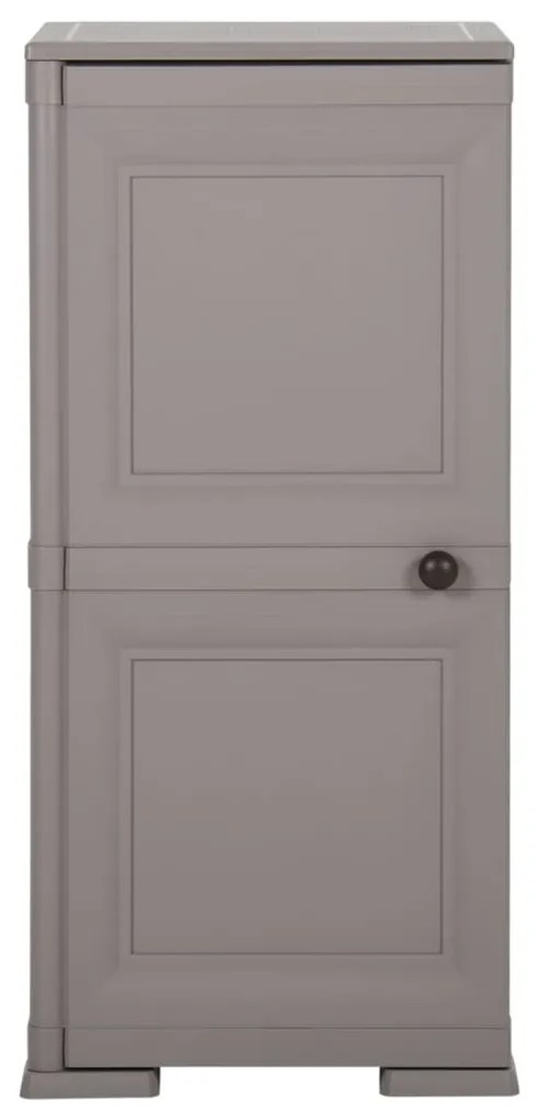vidaXL Πλαστικό Ντουλάπι Γκρι 40 x 43 x 85,5 εκ. με Σχέδιο Ξύλου