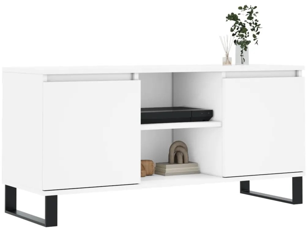 vidaXL Έπιπλο Τηλεόρασης Λευκό 104 x 35 x 50 εκ. από Επεξεργ. Ξύλο