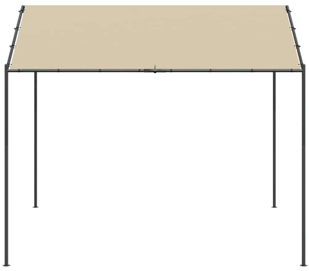Τέντα Μπεζ 4 x 4 μ. από Ατσάλι και Ύφασμα - Μπεζ