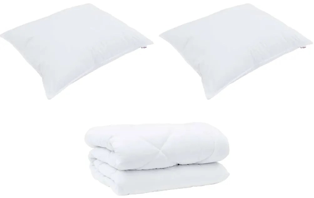 vidaXL Χειμερινό Παπλωματοθήκη 3 pcs Λευκό 240 x 260 εκ. Μικροΐνες