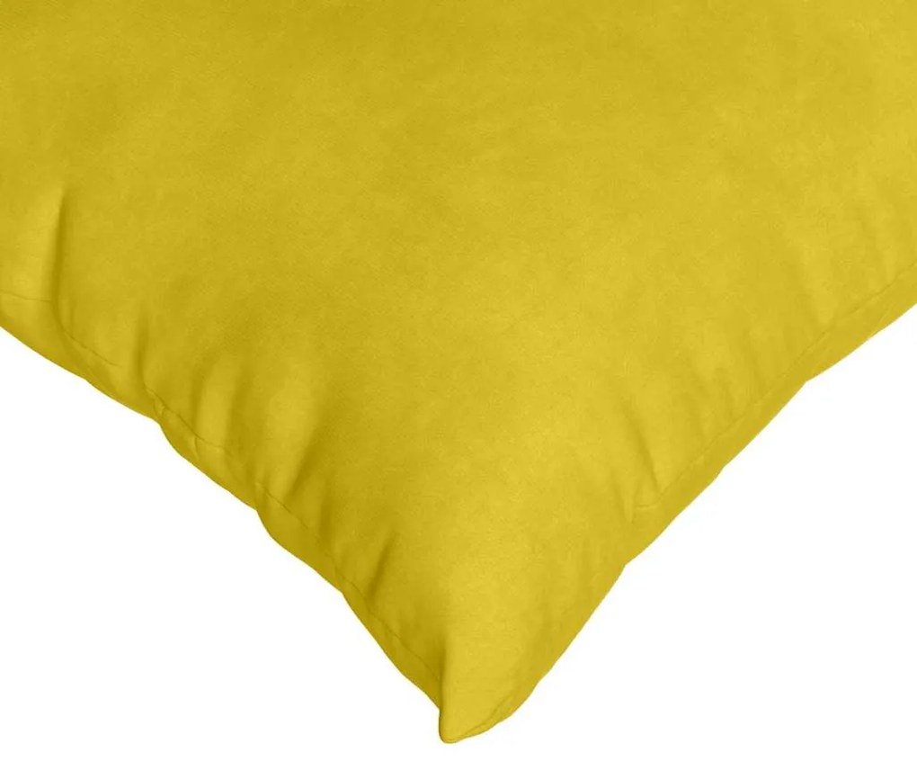 vidaXL Μαξιλάρι Καναπέ 2 pcs Κίτρινο 70 x 50 cm Υφασμάτινο Κορντουρά