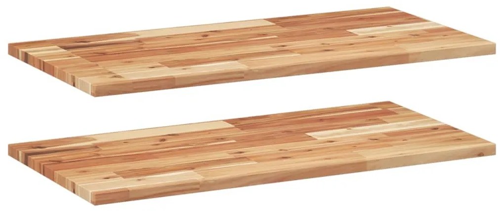 vidaXL Ράφια Κρεμαστά 2 Τεμ. 60x40x2 εκ. Φινίρισμα Λαδιού Μασίφ Ακακία