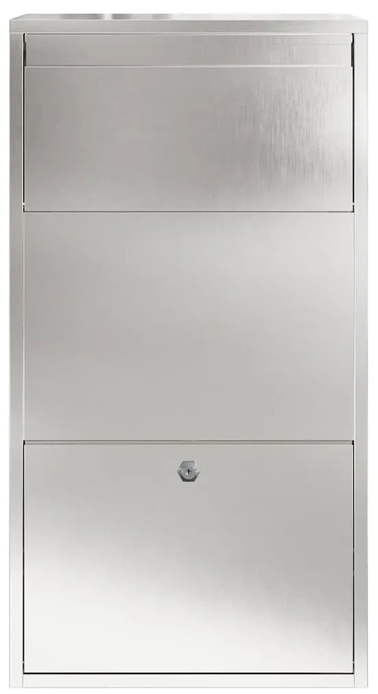 vidaXL Θυρίδα Πακέτων Με επίστρωση χρωμίου 44 x 22 x 82 εκ. Ατσάλι