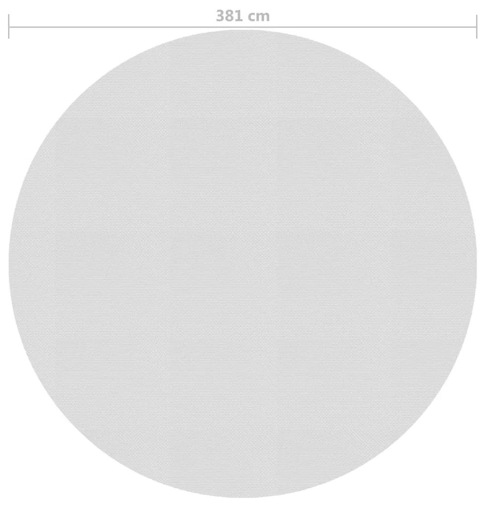 vidaXL Κάλυμμα Πισίνας Ηλιακό Γκρι 381 εκ. από Πολυαιθυλένιο