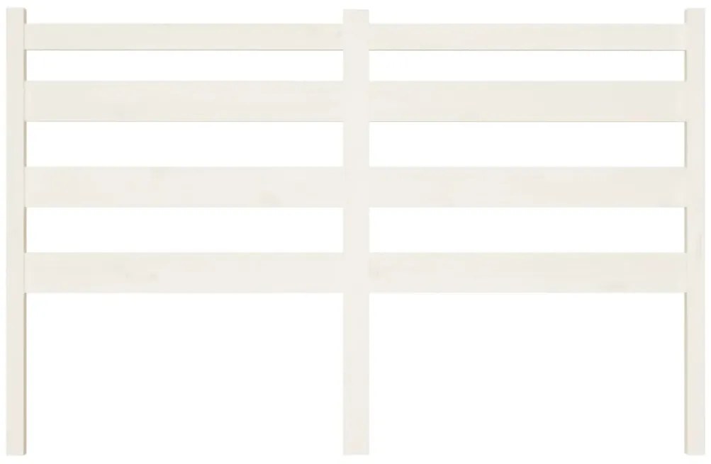 vidaXL Κεφαλάρι Κρεβατιού Λευκό 166 x 4 x 100 εκ. Μασίφ Ξύλο Πεύκου