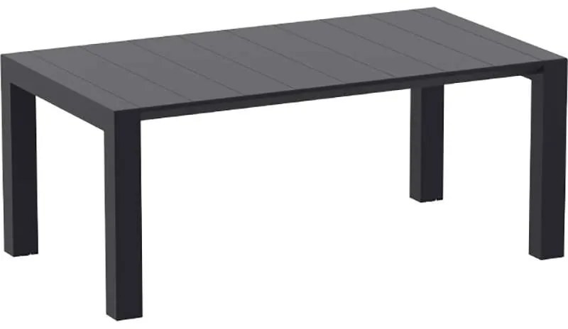 SIESTA VEGAS BLACK 100X180/220Χ75εκ. ΕΠΕΚΤ.ΤΡΑΠΕΖΙ ΠΟΛ/ΝΙΟΥ 100X180/220X75εκ.20.0576