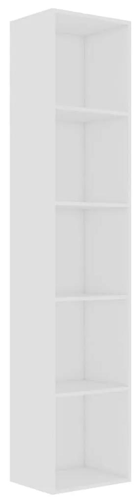 Βιβλιοθήκη Λευκή 40 x 30 x 189 εκ. από Μοριοσανίδα - Λευκό