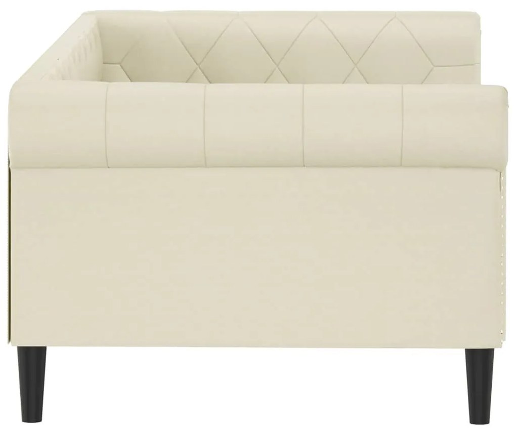Καναπές Κρεβάτι Κρεμ 90 x 200 εκ. από Συνθετικό Δέρμα - Κρεμ