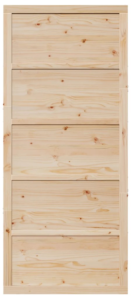 vidaXL Μασίφ πόρτα πεύκου Φυσικό ξύλο 100 x 2.5 x 208 εκ. Ανθεκτική