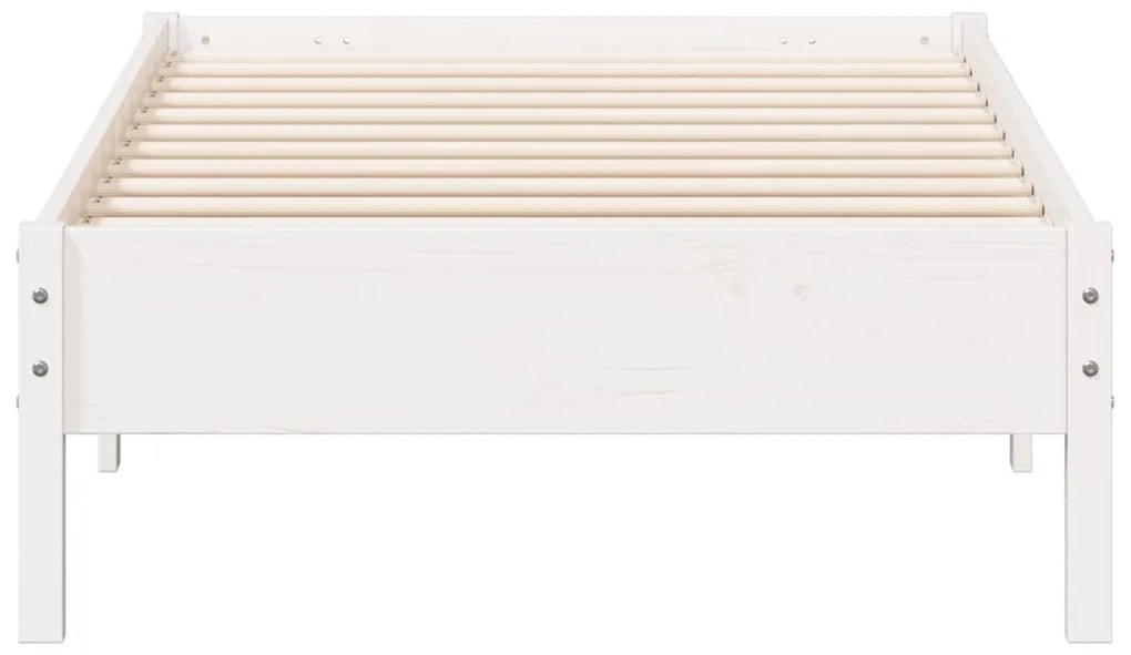 vidaXL Σκελετός Κρεβ. Χωρίς Στρώμα Λευκό 90x190 εκ Μασίφ Πεύκο