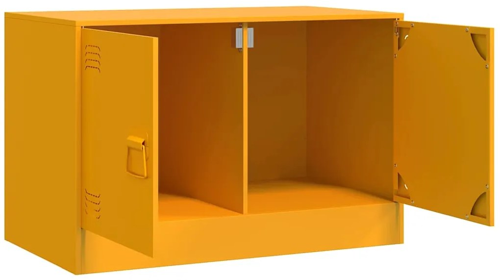 vidaXL Έπιπλο Τηλεόρασης Μουσταρδί Κίτρινο 67x39x44 εκ. από Ατσάλι