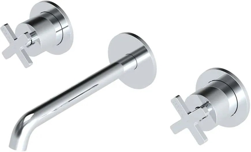 Μπαταρία νιπτήρα τοίχου 3 οπών με βαλβίδα Clic-Clac Εlle Cross La Torre -Xrwmio